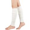 image:imageAmerican Trends Y2K Knit Leg Warmers for WomenStretchable Leg Warmers for Girls BootsBalletYoga amp 80s PartyCream White