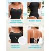 image:imageAmerican Trends One Piece Swimsuit Tummy Control Color Block Slimming Bathing Suit Spaghetti Strap Lace Up Back SwimwearBlack  White