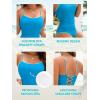 image:imageAmerican Trends One Piece Swimsuit Tummy Control Color Block Slimming Bathing Suit Spaghetti Strap Lace Up Back SwimwearBlue