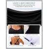 image:imageAmerican Trends Womens One Piece Swimsuit Tummy Control Slimming Bathing Suit Shell Stitch Color Block Cross Back SwimwearBlack  Pink