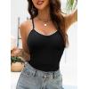image:imageAmerican Trends Womens One Piece Swimsuit Tummy Control Slimming Bathing Suit Shell Stitch Color Block Cross Back SwimwearBlack