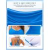 image:imageAmerican Trends Womens One Piece Swimsuit Tummy Control Slimming Bathing Suit Shell Stitch Color Block Cross Back SwimwearBlue