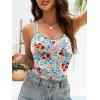 image:imageAmerican Trends Womens One Piece Swimsuit Tummy Control Slimming Bathing Suit Shell Stitch Color Block Cross Back SwimwearPink Blue Floral