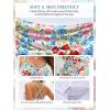 image:imageAmerican Trends Womens One Piece Swimsuit Tummy Control Slimming Bathing Suit Shell Stitch Color Block Cross Back SwimwearPink Blue Floral