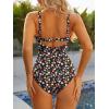 image:imageModest One Piece Swimsuit Women Tummy Control 2026 Long Torso Slimming Bathing Suit Cute Floral Swim SuitsB Black Colorful Floral