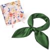 image:imageAmerican Trends Satin Scarf with Gift Pack235 Square Neck Scarf for women Lightweight Silk Hair Scarves for CasualPartyArmy Green