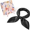 image:imageAmerican Trends Satin Scarf with Gift Pack235 Square Neck Scarf for women Lightweight Silk Hair Scarves for CasualPartyBlack