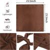 image:imageAmerican Trends Satin Scarf with Gift Pack235 Square Neck Scarf for women Lightweight Silk Hair Scarves for CasualPartyLight Coffee