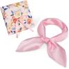 image:imageAmerican Trends Satin Scarf with Gift Pack235 Square Neck Scarf for women Lightweight Silk Hair Scarves for CasualPartyPink