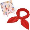 image:imageAmerican Trends Satin Scarf with Gift Pack235 Square Neck Scarf for women Lightweight Silk Hair Scarves for CasualPartyRed