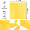 image:imageAmerican Trends Satin Scarf with Gift Pack235 Square Neck Scarf for women Lightweight Silk Hair Scarves for CasualPartyYellow