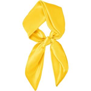 image:imageAmerican Trends Satin Scarf with Gift Pack235 Square Neck Scarf for women Lightweight Silk Hair Scarves for CasualPartyYellow