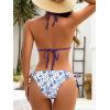image:imageAmerican Trends Bikini Sets for Women Triangle String Bikini Two Piece Swimsuit Halter Top Bathing SuitBlueFloral