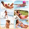 image:imageAmerican Trends Bikini Sets for Women Triangle String Bikini Two Piece Swimsuit Halter Top Bathing SuitLight PinkRose Pink