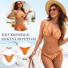 image:imageAmerican Trends Bikini Sets for Women Triangle String Bikini Two Piece Swimsuit Halter Top Bathing SuitOrangeFloral