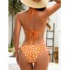 image:imageAmerican Trends Bikini Sets for Women Triangle String Bikini Two Piece Swimsuit Halter Top Bathing SuitOrangeFloral