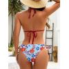 image:imageAmerican Trends Bikini Sets for Women Triangle String Bikini Two Piece Swimsuit Halter Top Bathing SuitRedFloral