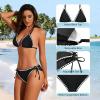 image:imageAmerican Trends Womens String Triangle Bikini Two Piece Bikini Sets for Women Sexy Swimsuit Halter Top Bathing SuitBlack