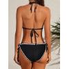 image:imageAmerican Trends Womens String Triangle Bikini Two Piece Bikini Sets for Women Sexy Swimsuit Halter Top Bathing SuitBlack