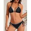 image:imageAmerican Trends Womens String Triangle Bikini Two Piece Bikini Sets for Women Sexy Swimsuit Halter Top Bathing SuitBlack