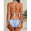 image:imageAmerican Trends Womens String Triangle Bikini Two Piece Bikini Sets for Women Sexy Swimsuit Halter Top Bathing SuitBlue Floral