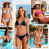 image:imageAmerican Trends Womens String Triangle Bikini Two Piece Bikini Sets for Women Sexy Swimsuit Halter Top Bathing SuitPink Floral