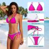 image:imageAmerican Trends Womens String Triangle Bikini Two Piece Bikini Sets for Women Sexy Swimsuit Halter Top Bathing SuitRose Pink