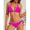 image:imageAmerican Trends Womens String Triangle Bikini Two Piece Bikini Sets for Women Sexy Swimsuit Halter Top Bathing SuitRose Pink