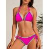 image:imageAmerican Trends Womens String Triangle Bikini Two Piece Bikini Sets for Women Sexy Swimsuit Halter Top Bathing SuitRose Pink