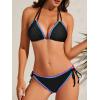 image:imageAmerican Trends Womens String Triangle Bikini Two Piece Bikini Sets for Women Sexy Swimsuit Halter Top Bathing SuitTriangle Black