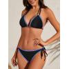 image:imageAmerican Trends Womens String Triangle Bikini Two Piece Bikini Sets for Women Sexy Swimsuit Halter Top Bathing SuitTriangle Black