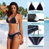 image:imageAmerican Trends Womens String Triangle Bikini Two Piece Bikini Sets for Women Sexy Swimsuit Halter Top Bathing SuitTriangle Black