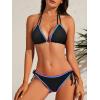 image:imageAmerican Trends Womens String Triangle Bikini Two Piece Bikini Sets for Women Sexy Swimsuit Halter Top Bathing SuitTriangle Black