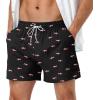 image:imageAmerican Trends Mens Swim Trunks 7 Inch with Compression Liner  Quick Dry UPF 50 Beach Bathing Suit for Men5 Pink Shark Black