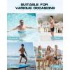image:imageAmerican Trends Mens Swim Trunks 7 Inch with Compression Liner  Quick Dry UPF 50 Beach Bathing Suit for MenA Pink Flamingo
