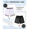 image:imageAmerican Trends Mens Swim Trunks 7 Inch with Compression Liner  Quick Dry UPF 50 Beach Bathing Suit for MenA Pink Flamingo