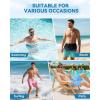 image:imageAmerican Trends Mens Swim Trunks 7 Inch with Compression Liner  Quick Dry UPF 50 Beach Bathing Suit for MenBlack Blue Gradient