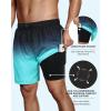 image:imageAmerican Trends Mens Swim Trunks 7 Inch with Compression Liner  Quick Dry UPF 50 Beach Bathing Suit for MenBlack Blue Gradient