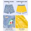 image:imageAmerican Trends Mens Swim Trunks 7 Inch with Compression Liner  Quick Dry UPF 50 Beach Bathing Suit for MenCrocodile