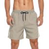 image:imageAmerican Trends Mens Swim Trunks 7 Inch with Compression Liner  Quick Dry UPF 50 Beach Bathing Suit for MenF2 Khaki Green