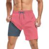image:imageAmerican Trends Mens Swim Trunks 7 Inch with Compression Liner  Quick Dry UPF 50 Beach Bathing Suit for MenF2 Pink