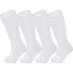 image:imageAmerican Trends 2 Pairs Baseball Soccer Socks Youth Boy Girl Kids Toddler Softball Football Tball Socks Knee High AccessoriesWhite