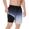 image:imageAmerican Trends Mens Swim Trunk with Liner Quickly Dry Mens Swimsuit Summer Mens Swimwear Board Shorts Stripe Black Ash L
