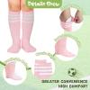 image:imageAmerican Trends 2 Pairs Kids Toddler Baseball Soccer Socks Youth Boy Girl Softball Football Tball Socks Knee High AccessoriesPink White