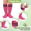 image:imageAmerican Trends 2 Pairs Kids Toddler Baseball Soccer Socks Youth Boy Girl Softball Football Tball Socks Knee High AccessoriesRose Pink Black