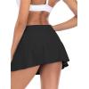 image:imageAmerican Trends Swim Skirts for Women High Waisted Swim Skirts with Pockets Tummy Control Swimsuit BottomsBlack