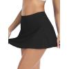 image:imageAmerican Trends Swim Skirts for Women High Waisted Swim Skirts with Pockets Tummy Control Swimsuit BottomsBlack