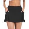 image:imageAmerican Trends Swim Skirts for Women High Waisted Swim Skirts with Pockets Tummy Control Swimsuit BottomsBlack
