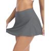 image:imageAmerican Trends Swim Skirts for Women High Waisted Swim Skirts with Pockets Tummy Control Swimsuit BottomsGrey