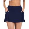 image:imageAmerican Trends Swim Skirts for Women High Waisted Swim Skirts with Pockets Tummy Control Swimsuit BottomsNavy Blue